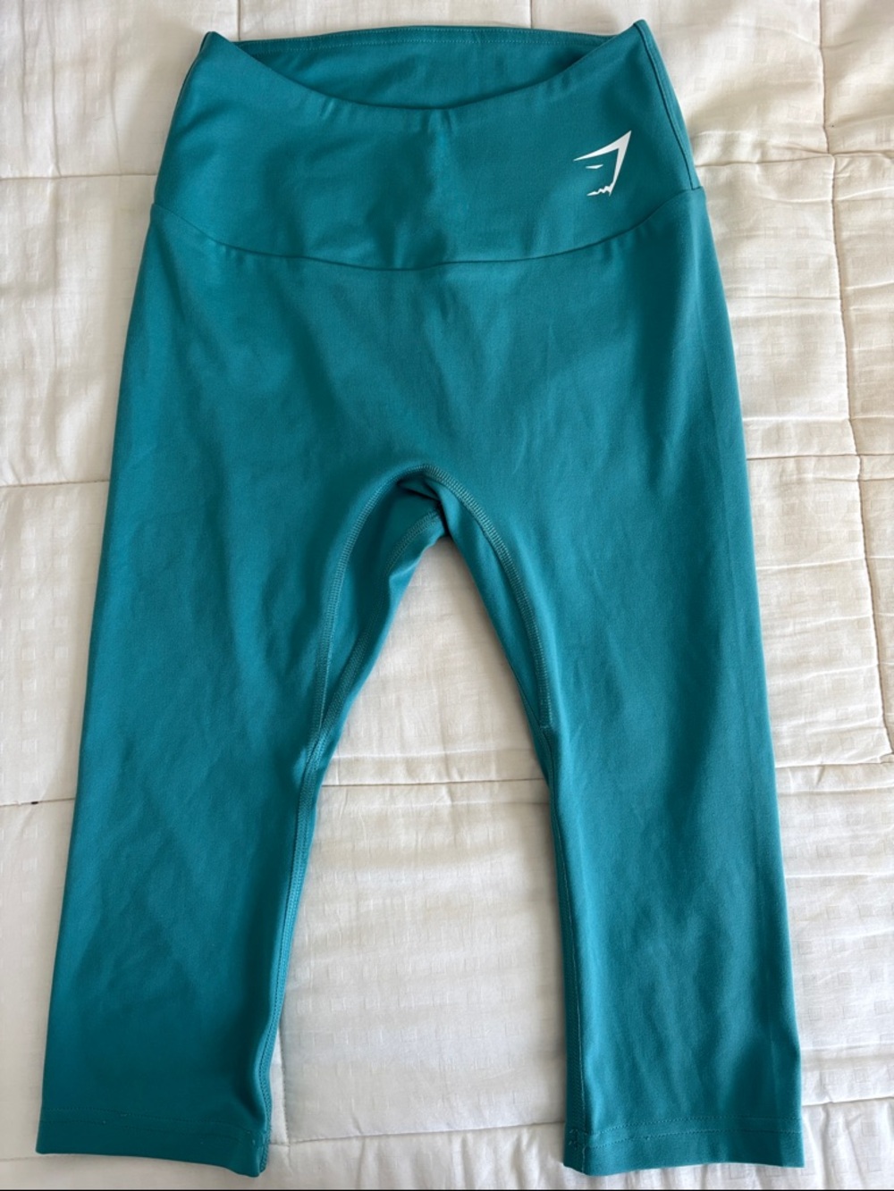 Gymshark Teal Capri Leggings with High Waist